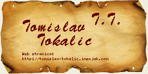 Tomislav Tokalić vizit kartica